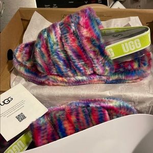 UGG Fluff Yeah Slides Multi Color size 5